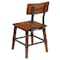 Flash Furniture Rustic Antique Walnut Industrial Wood Dining Chair, PK4 4-XU-DG-W0236-GG - alternate 3